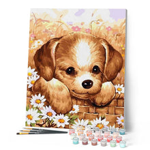 Load image into Gallery viewer, paint by numbers | Small Puppy | animals dogs intermediate | FiguredArt