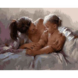 paint by numbers | Mother and Child Happiness | flowers intermediate | FiguredArt