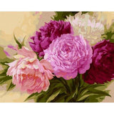 paint by numbers | Shades of Rose | flowers intermediate | FiguredArt