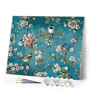 paint by numbers | Flowers and Birds Watercolor | animals easy flowers | FiguredArt