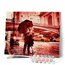 Load image into Gallery viewer, paint by numbers | Kiss on the Street | intermediate romance | FiguredArt