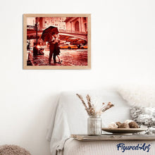 Load image into Gallery viewer, paint by numbers | Kiss on the Street | intermediate romance | FiguredArt