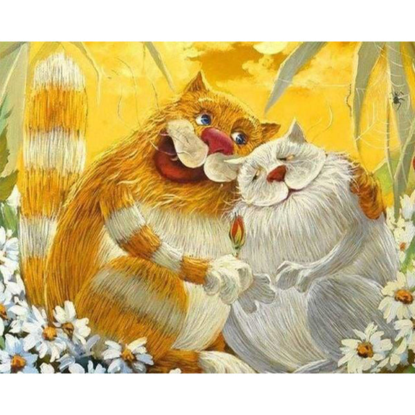 paint by numbers | Two lovers Cats | animals cats easy | FiguredArt