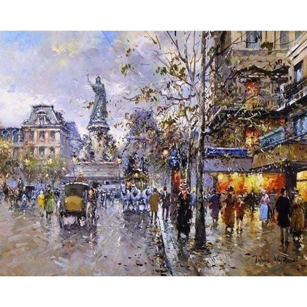 paint by numbers | Street in France | advanced landscapes | FiguredArt