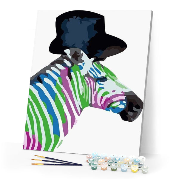paint by numbers | Zebra with | animals beginners easy Pop Art zebras | FiguredArt