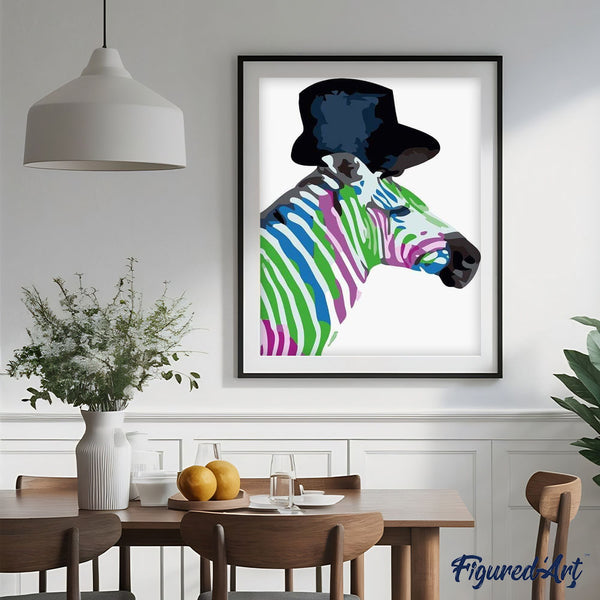 paint by numbers | Zebra with | animals beginners easy Pop Art zebras | FiguredArt