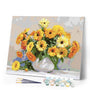 paint by numbers | Yellow flowers in a White Vase | easy flowers | FiguredArt