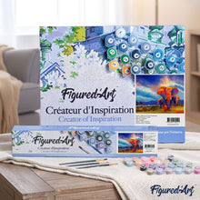 Load image into Gallery viewer, paint by numbers | Elephants walking Watercolor | advanced animals elephants | FiguredArt