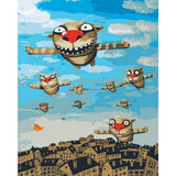 paint by numbers | Flying Cats | cats easy kids | FiguredArt