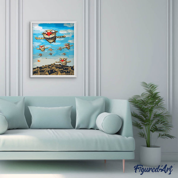 paint by numbers | Flying Cats | cats easy kids | FiguredArt