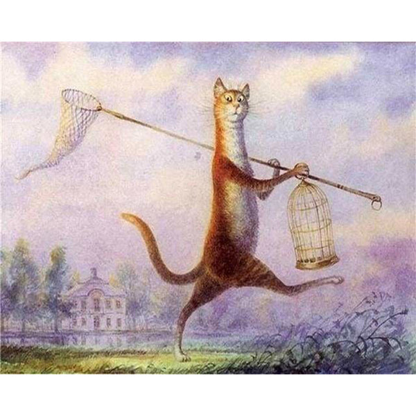 paint by numbers | Cat looking for food | advanced animals cats | FiguredArt