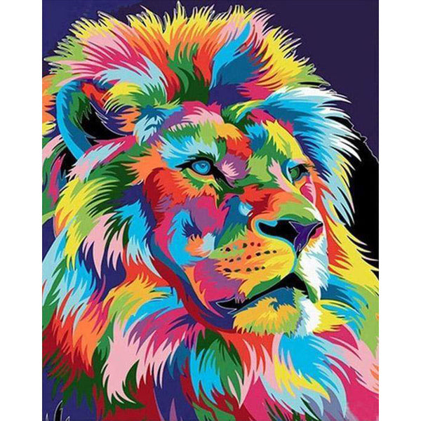 paint by numbers | Lion Pop Art 2 | animals easy lions | FiguredArt