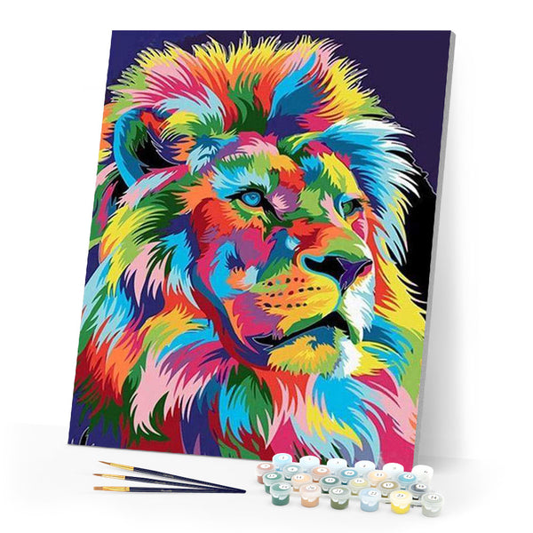 paint by numbers | Lion Pop Art 2 | animals easy lions | FiguredArt