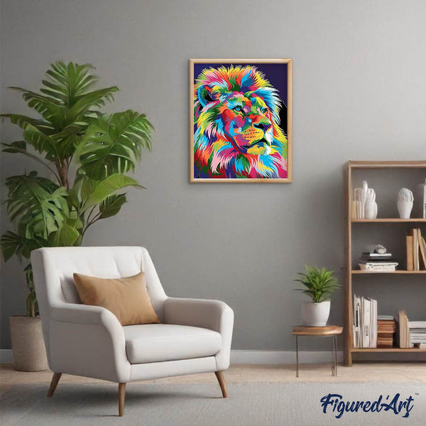 paint by numbers | Lion Pop Art 2 | animals easy lions | FiguredArt