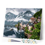 paint by numbers | Village and Mountain Lake | advanced landscapes | FiguredArt