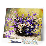 paint by numbers | Purple flowers and Marguerites | advanced flowers | FiguredArt