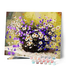 Load image into Gallery viewer, paint by numbers | Purple flowers and Marguerites | advanced flowers | FiguredArt