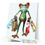paint by numbers | Frog returning from shopping | animals easy frogs | FiguredArt