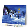 paint by numbers | Three Snowmen | christmas intermediate | FiguredArt