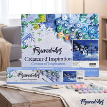 Load image into Gallery viewer, paint by numbers | Three Snowmen | christmas intermediate | FiguredArt