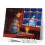 paint by numbers | Snowman at the Window | christmas intermediate | FiguredArt