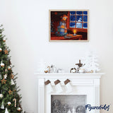 paint by numbers | Snowman at the Window | christmas intermediate | FiguredArt