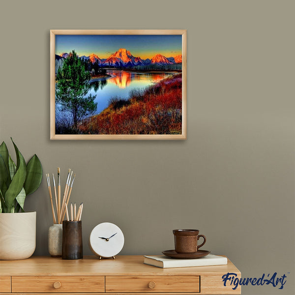 paint by numbers | Lake and Mountain | advanced landscapes | FiguredArt