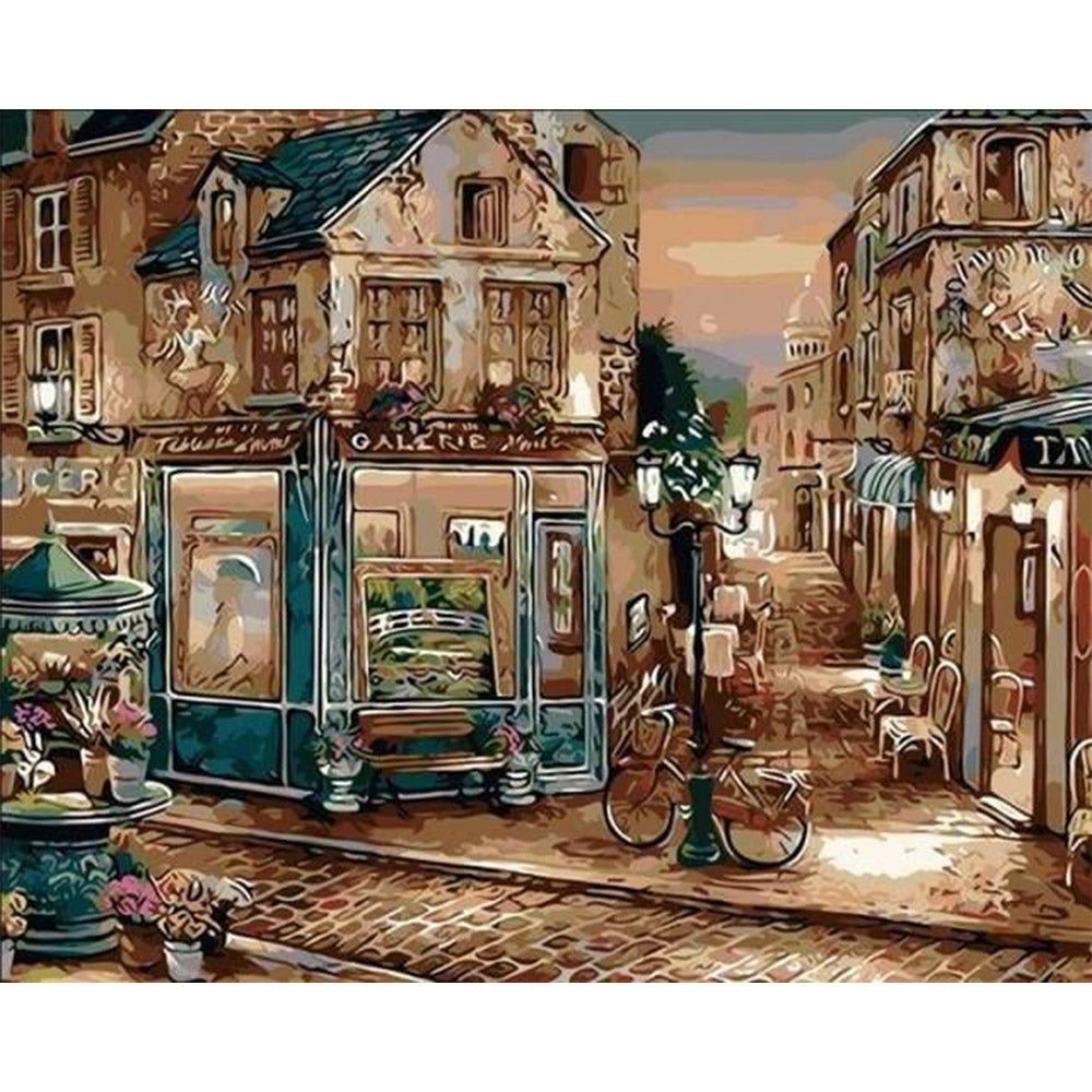 paint by numbers | Bicycle near the Vintage Gallery | advanced cities | FiguredArt