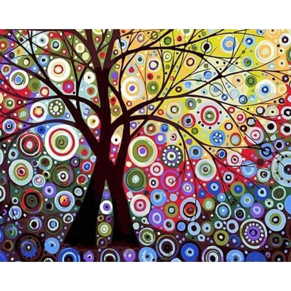 paint by numbers | Stained Glass Effect Tree | advanced trees | FiguredArt