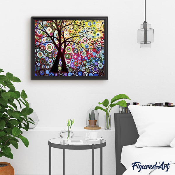 paint by numbers | Stained Glass Effect Tree | advanced trees | FiguredArt