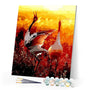 paint by numbers | Two cranes in the Sun | advanced animals birds cranes | FiguredArt