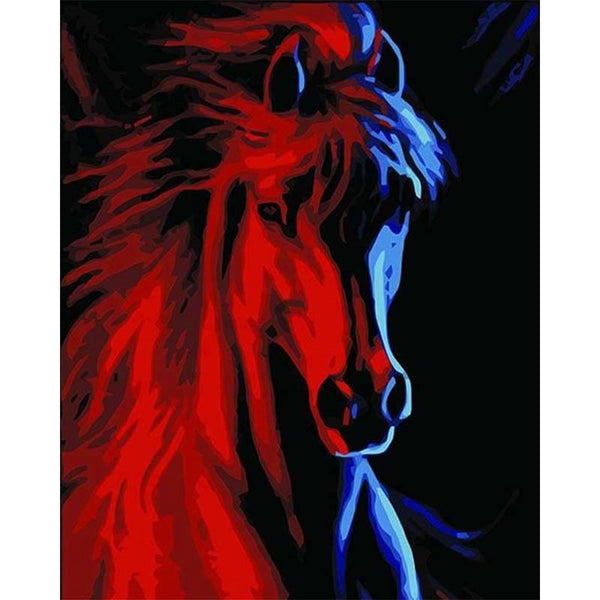 paint by numbers | Red Horse | animals easy horses | FiguredArt
