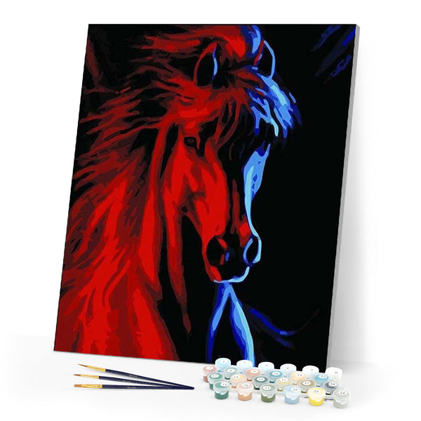 paint by numbers | Red Horse | animals easy horses | FiguredArt
