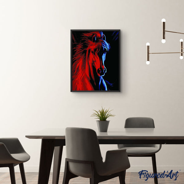 paint by numbers | Red Horse | animals easy horses | FiguredArt