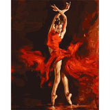 paint by numbers | Magical Red Dancer | advanced dance romance | FiguredArt