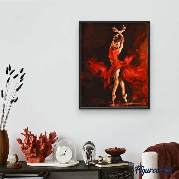 paint by numbers | Magical Red Dancer | advanced dance romance | FiguredArt