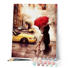 Load image into Gallery viewer, paint by numbers | Kiss in New York | advanced cities romance | FiguredArt
