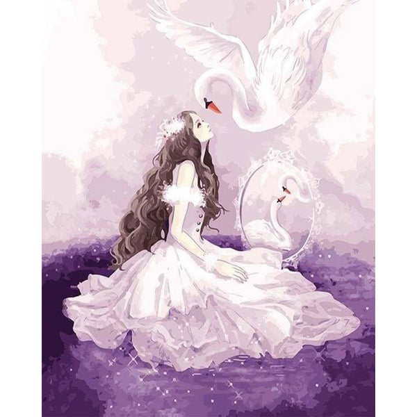 paint by numbers | The Princess and the Swan | animals birds intermediate romance swans | FiguredArt