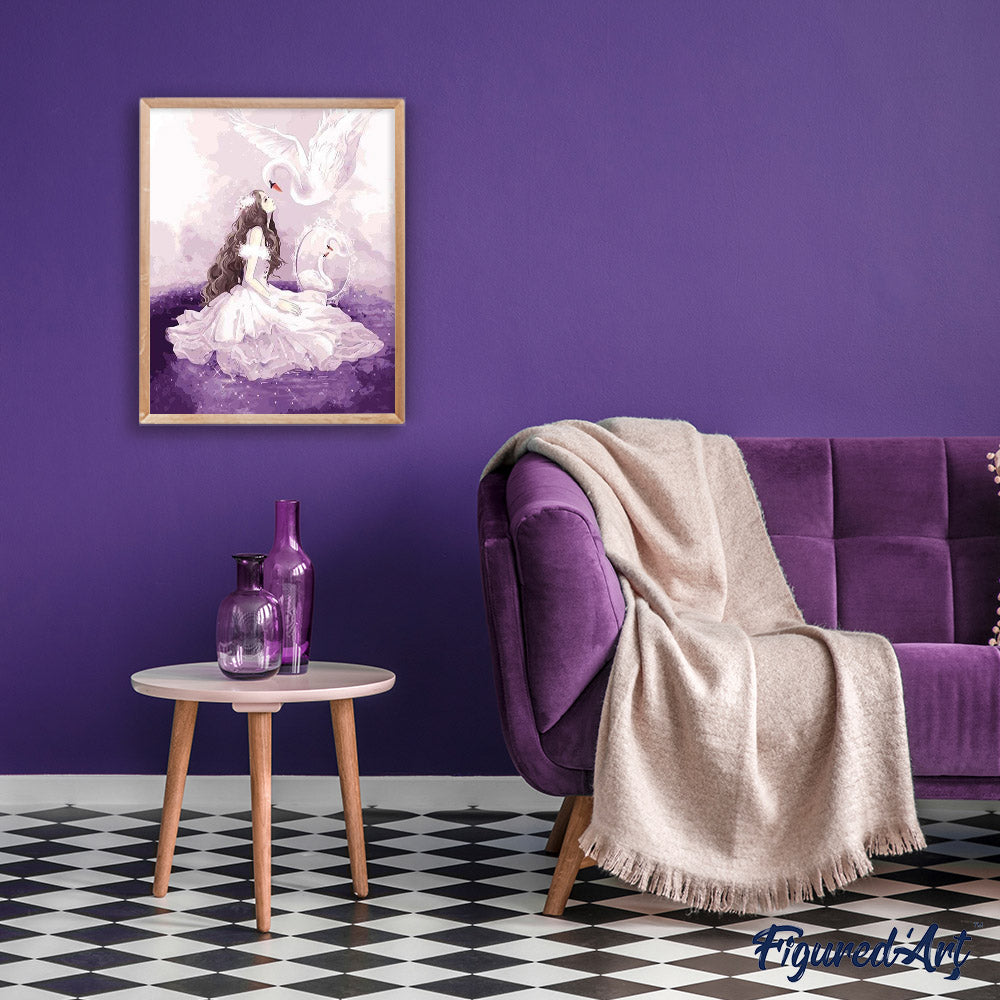 paint by numbers | The Princess and the Swan | animals birds intermediate romance swans | FiguredArt