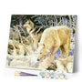 paint by numbers | Couple of White Wolves | advanced animals wolves | FiguredArt