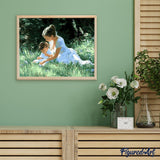 paint by numbers | Mother with Child in the Grass | advanced landscapes romance | FiguredArt