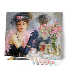 Load image into Gallery viewer, paint by numbers | Beautiful Courtesan | advanced flowers romance | FiguredArt