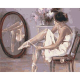 paint by numbers | Preparing ballerina shoes | dance easy | FiguredArt