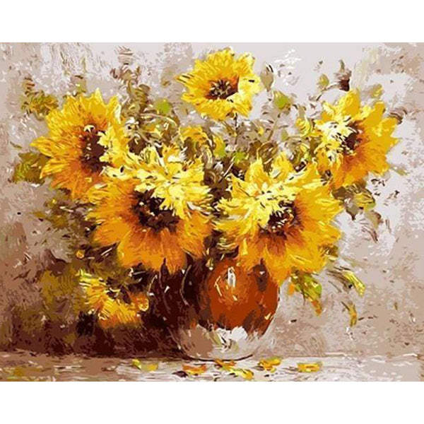 paint by numbers | Sunflowers bouquet | advanced flowers | FiguredArt