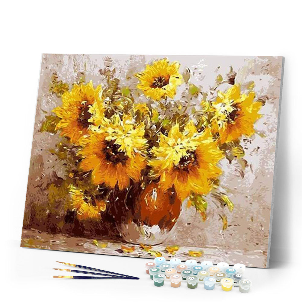 paint by numbers | Sunflowers bouquet | advanced flowers | FiguredArt