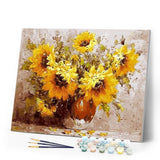 paint by numbers | Sunflowers bouquet | advanced flowers | FiguredArt