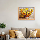 paint by numbers | Sunflowers bouquet | advanced flowers | FiguredArt