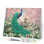 paint by numbers | Peacock and White Flowers | advanced animals peacocks | FiguredArt