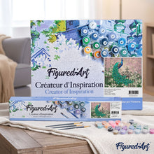 Load image into Gallery viewer, paint by numbers | Peacock and White Flowers | advanced animals peacocks | FiguredArt