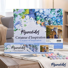 Load image into Gallery viewer, paint by numbers | Cat and Duck perched | animals birds cats ducks intermediate | FiguredArt